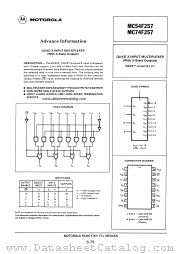 MC74F257 datasheet pdf Motorola