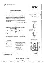 MC54F74 datasheet pdf Motorola