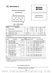 MC74F04 datasheet pdf Motorola