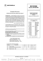 MC74F2960 datasheet pdf Motorola