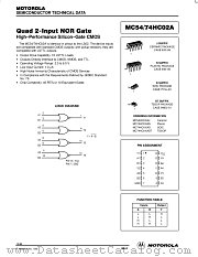 MC74HC02AN datasheet pdf Motorola