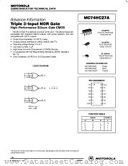 MC74HC27ADT datasheet pdf Motorola