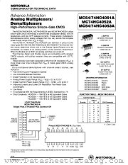 MC74HC4053ADW datasheet pdf Motorola