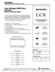 MC74LCX04 datasheet pdf Motorola