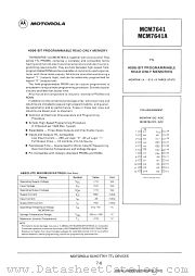 MCM7641A datasheet pdf Motorola