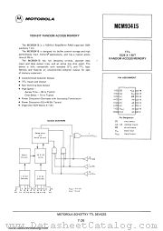 MCM93415 datasheet pdf Motorola