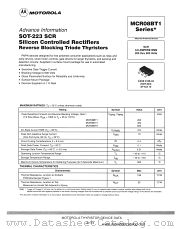 MCR08DT1 datasheet pdf Motorola