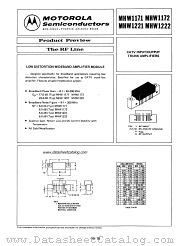 MHW1221 datasheet pdf Motorola