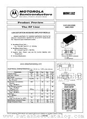 MHW1182 datasheet pdf Motorola