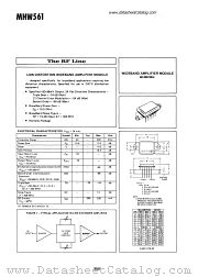 MHW561 datasheet pdf Motorola