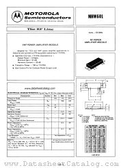 MHW601 datasheet pdf Motorola