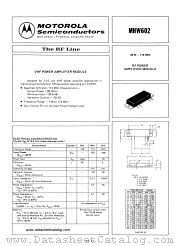 MHW602 datasheet pdf Motorola