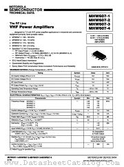 MHW607-1 datasheet pdf Motorola