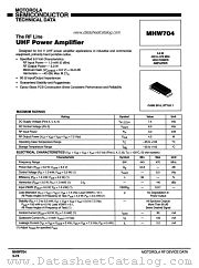 MHW704 datasheet pdf Motorola