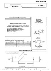 MIC5890 datasheet pdf Motorola