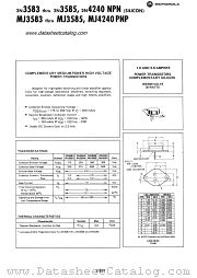 MJ4240 datasheet pdf Motorola