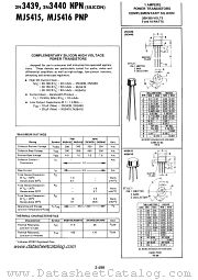 MJ5416 datasheet pdf Motorola