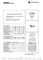 MJ9000 datasheet pdf Motorola