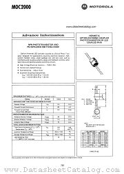 MOC2000 datasheet pdf Motorola