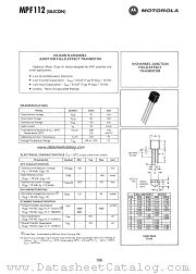 MPF112 datasheet pdf Motorola