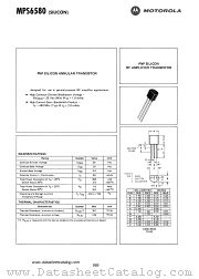 MPS6580 datasheet pdf Motorola