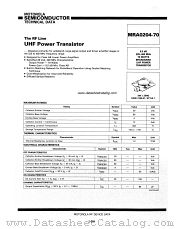 MRA0204-70 datasheet pdf Motorola