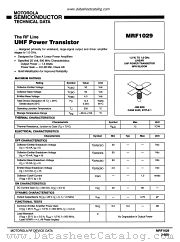 MRF1029 datasheet pdf Motorola