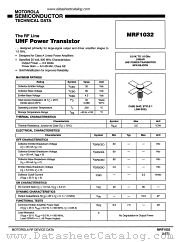 MRF1032 datasheet pdf Motorola