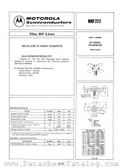 MRF212 datasheet pdf Motorola