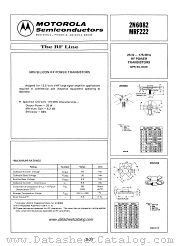MRF222 datasheet pdf Motorola