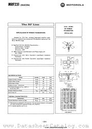 MRF231 datasheet pdf Motorola