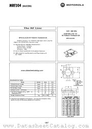 MRF304 datasheet pdf Motorola