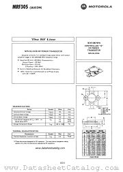 MRF305 datasheet pdf Motorola