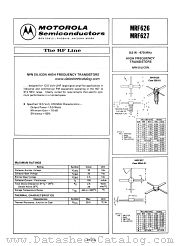 MRF626 datasheet pdf Motorola