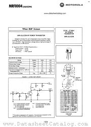 MRF8004 datasheet pdf Motorola