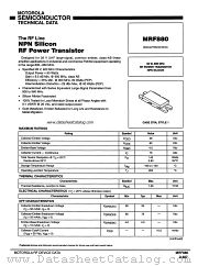 MRF880 datasheet pdf Motorola