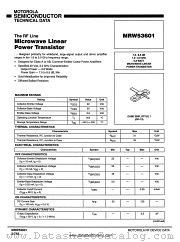 MRW53601 datasheet pdf Motorola