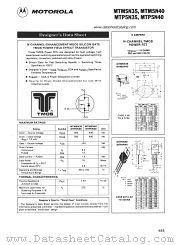 MTP5N40 datasheet pdf Motorola