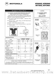 MTP3N60 datasheet pdf Motorola