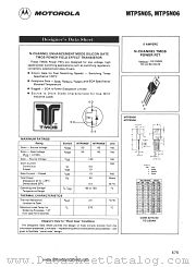 MTP5N05 datasheet pdf Motorola