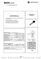 MU2646 datasheet pdf Motorola