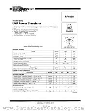 RF1030 datasheet pdf Motorola