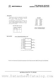 SN54ALS02 datasheet pdf Motorola