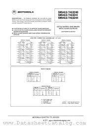 SN74LS241 datasheet pdf Motorola