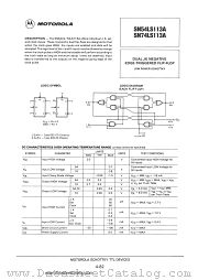 SN74LS113A datasheet pdf Motorola