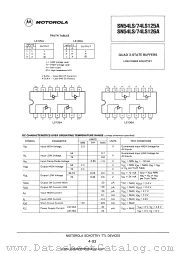 SN74LS125A datasheet pdf Motorola