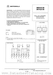 SN74LS139 datasheet pdf Motorola