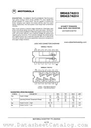 SN74LS14 datasheet pdf Motorola