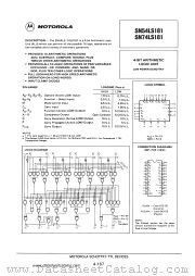 SN74LS181 datasheet pdf Motorola