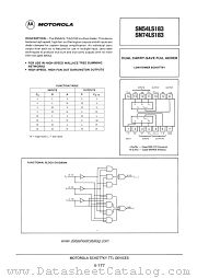 SN74LS183N datasheet pdf Motorola